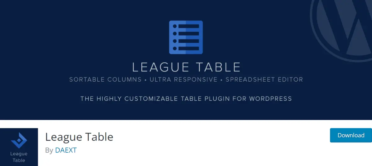 League Table Plugin