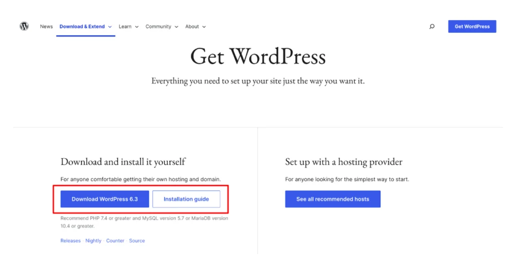 Download WordPress Latest Version