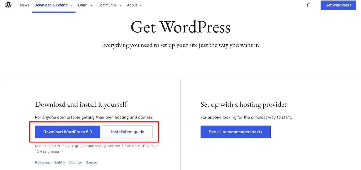 Reinstall Your WordPress Core File