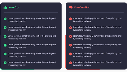 Dark Mode Pros & Cons Table