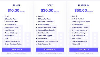 Tiered Pricing Table