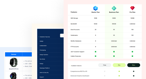comparison-table-templates