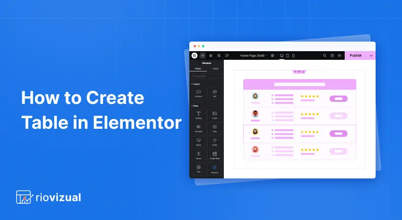 How to Create Table in Elementor
