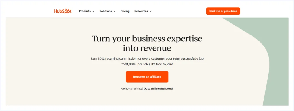 Hubspot Affiliate Program