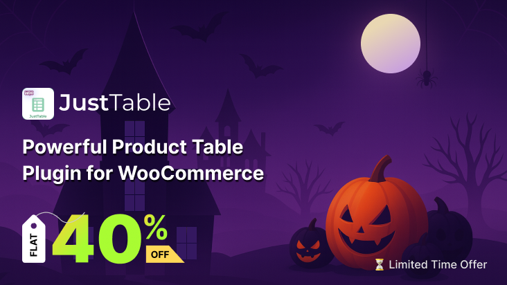 JustTables Halloween Deal 2025