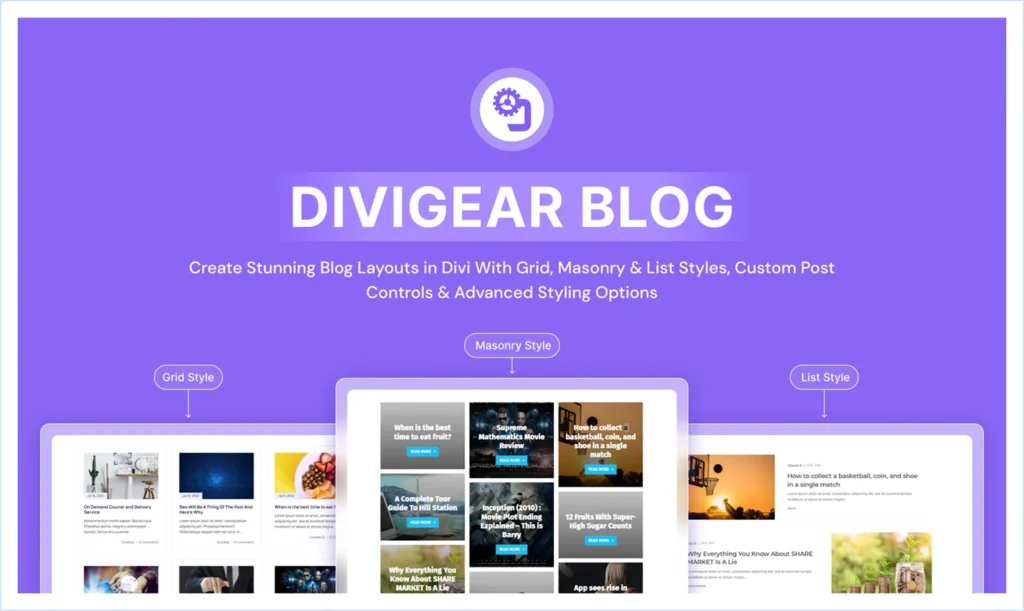 DiviGear Blog Module