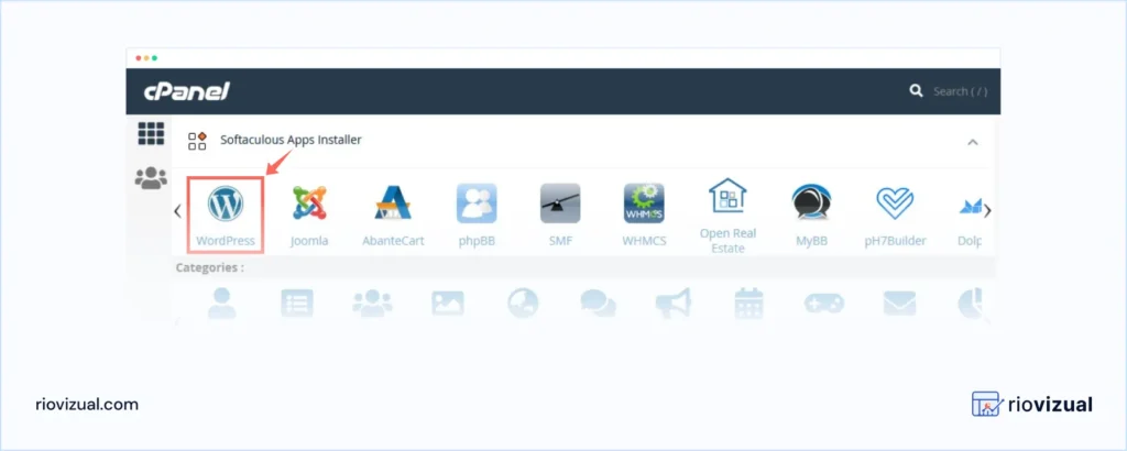 Installing WordPress from hosting cpanel