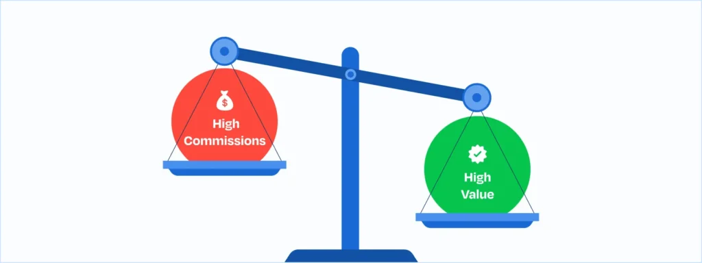 Relying on Comissions instead of value