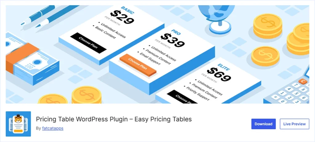 Easy Pricing Table